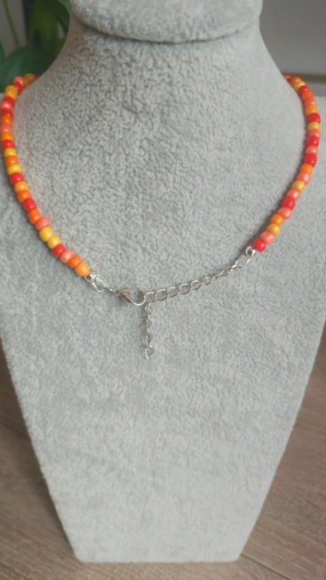 3mm Seed Bead Necklace with Extender