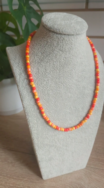 3mm Seed Bead Necklace with Extender