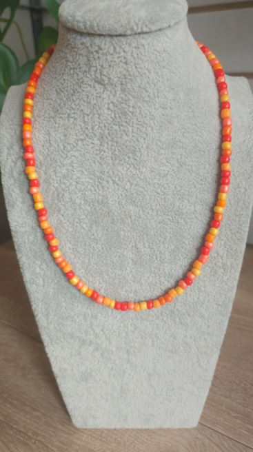 3mm Seed Bead Necklace with Extender