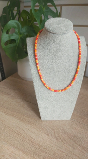 3mm Seed Bead Necklace with Extender